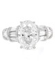 Oval Cut Diamond Solitaire Ring in Platinum
